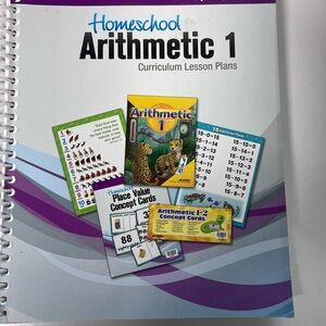 Homeschool Arithmetic 1 Curriculum Lesson Plans - White and Purple